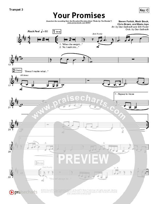 Your Promises Trumpet 3 (Elevation Worship)