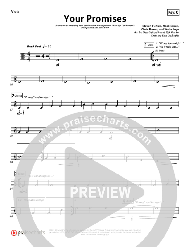 Your Promises Viola (Elevation Worship)