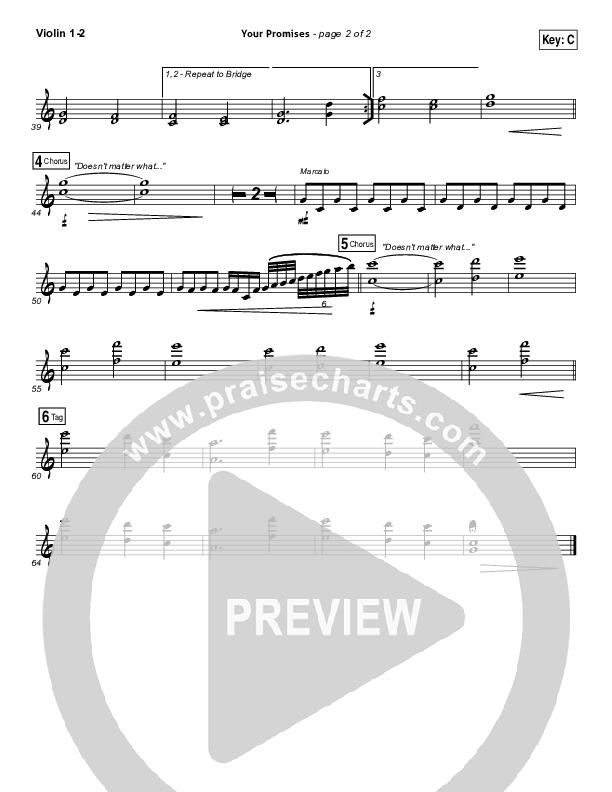 Your Promises Violin 1/2 (Elevation Worship)