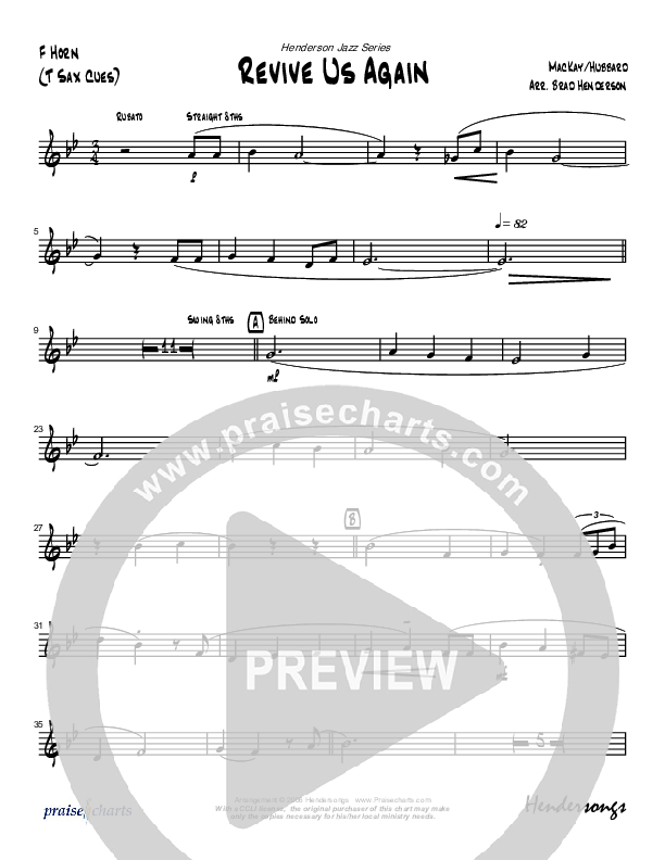 Revive Us Lord (Instrumental) French Horn (Brad Henderson)