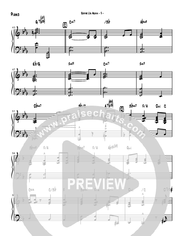 Revive Us Lord (Instrumental) Piano Sheet (Brad Henderson)