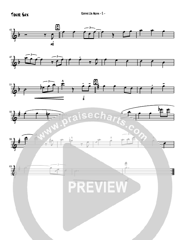 Revive Us Lord (Instrumental) Tenor Sax 2 (Brad Henderson)