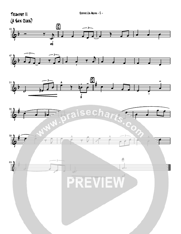 Revive Us Lord (Instrumental) Trumpet 2 (Brad Henderson)