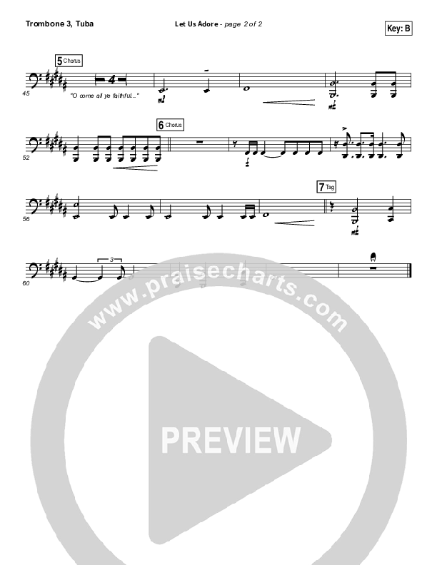 Let Us Adore Trombone 3/Tuba (Elevation Worship)