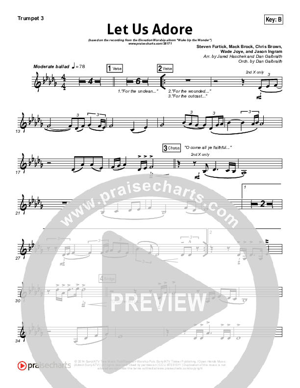 Let Us Adore Trumpet 3 (Elevation Worship)