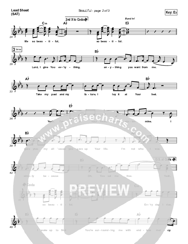 Beautiful Lead Sheet (SAT) (Dan Bremnes)