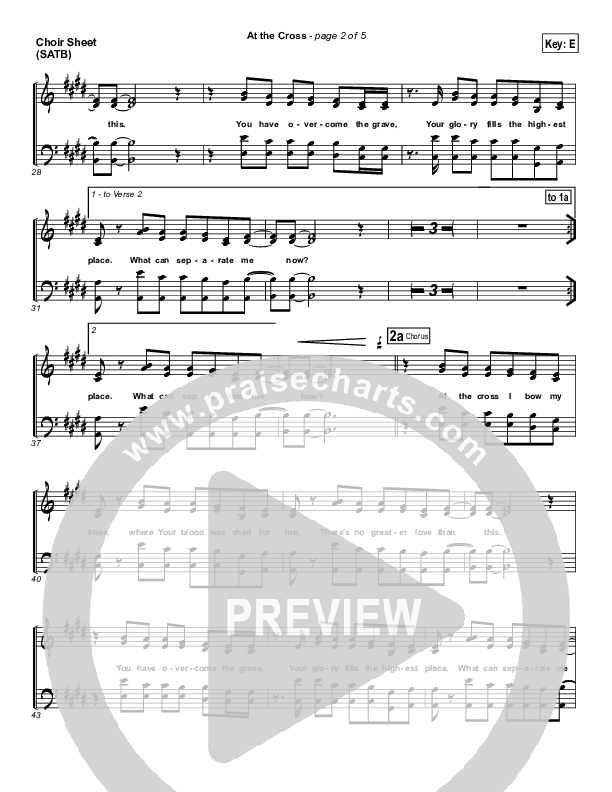 At The Cross Choir Vocals (SATB) (Hillsong Worship)