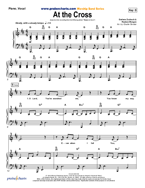 At The Cross Piano/Vocal (Hillsong Worship)