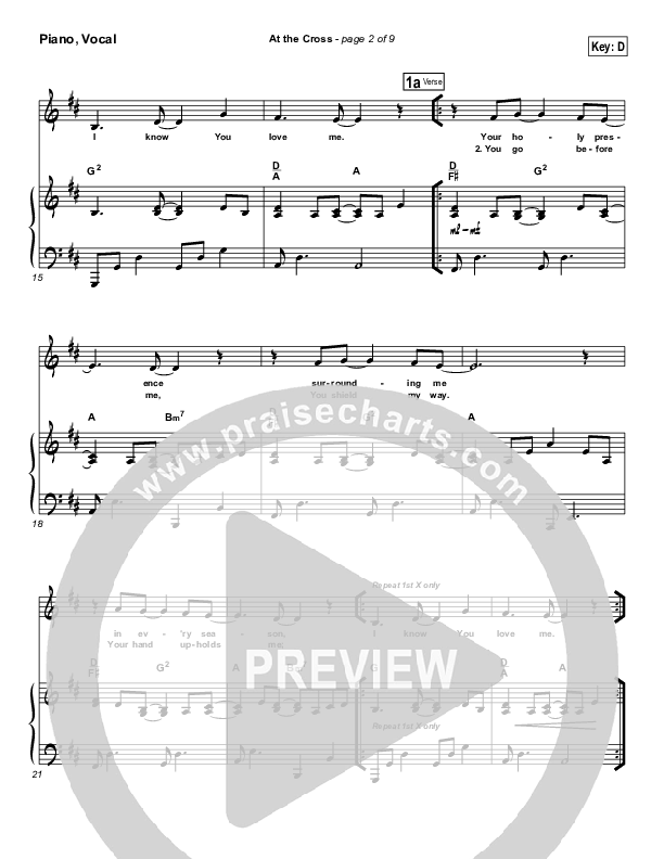 At The Cross Piano/Vocal (Hillsong Worship)