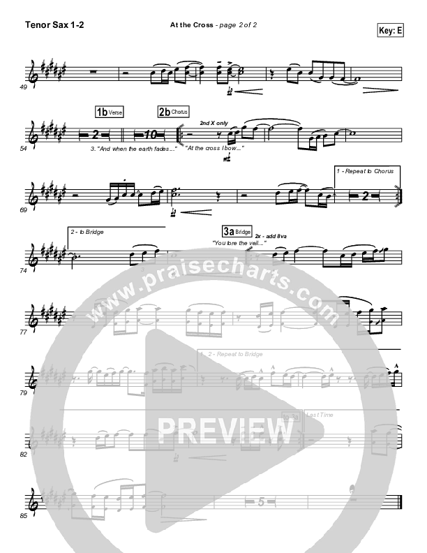At The Cross Tenor Sax 1/2 (Hillsong Worship)