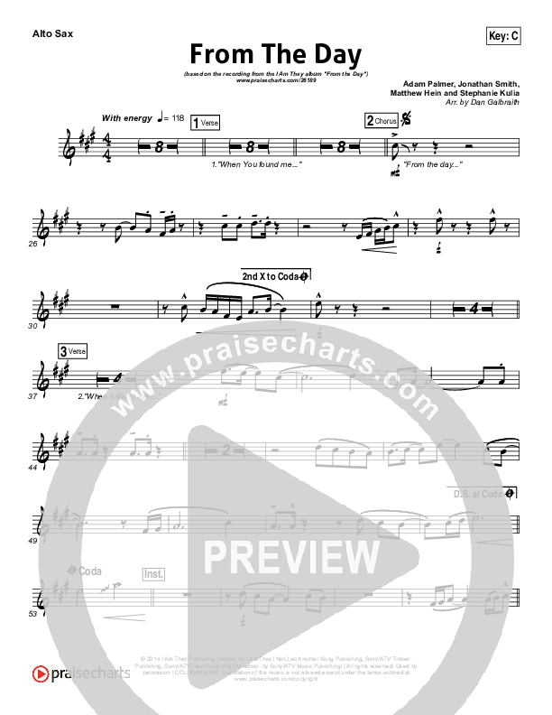 From The Day Alto Sax (I Am They)