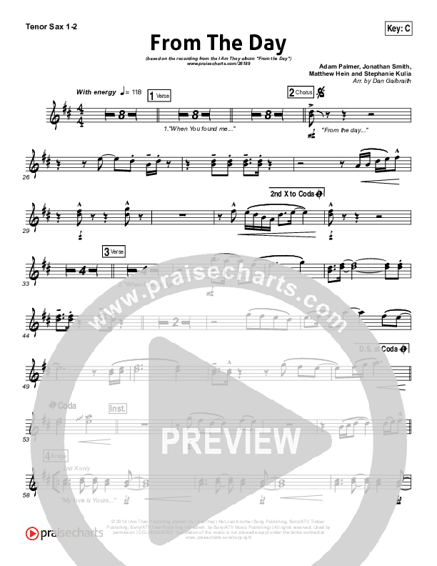 From The Day Tenor Sax 1/2 (I Am They)