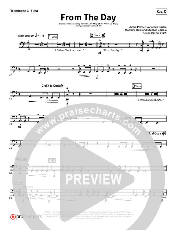 From The Day Trombone 3/Tuba (I Am They)