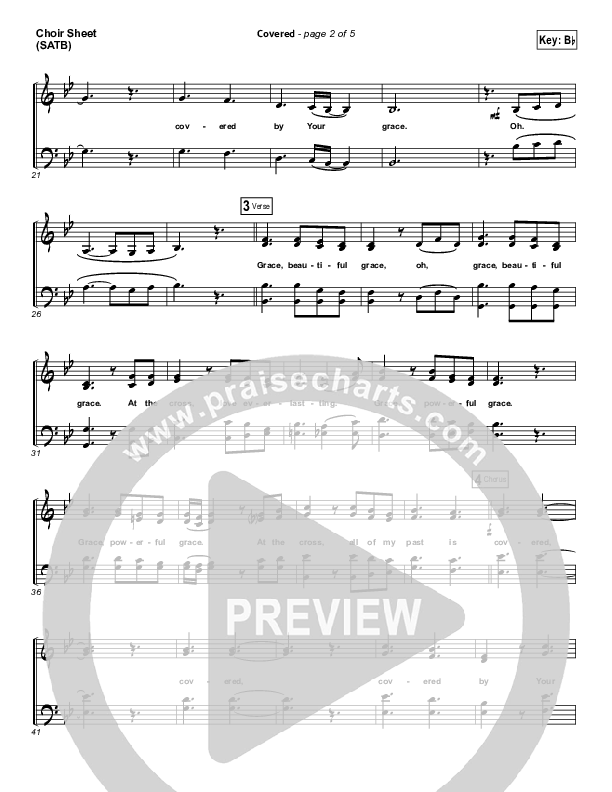 Covered Choir Sheet (SATB) (Israel Houghton)