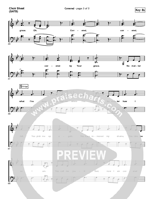 Covered Choir Sheet (SATB) (Israel Houghton)