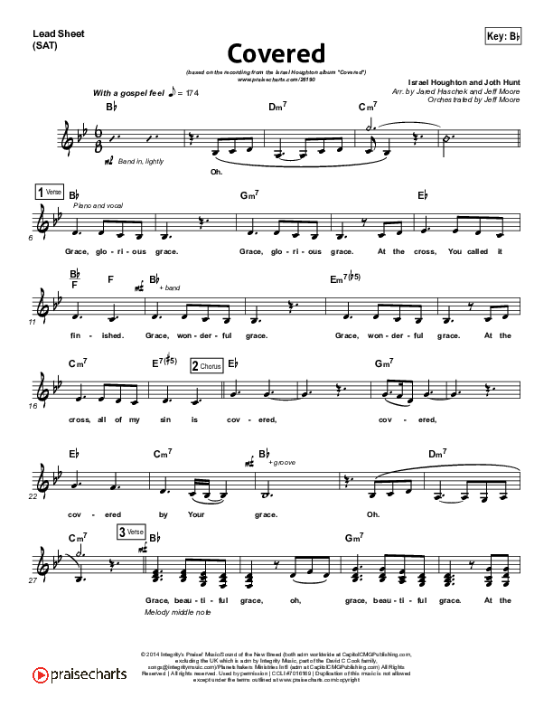 Covered Lead Sheet (SAT) (Israel Houghton)