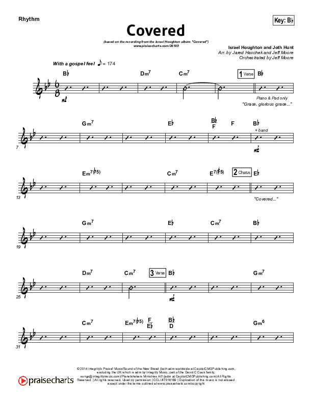 Covered Rhythm Chart (Israel Houghton)