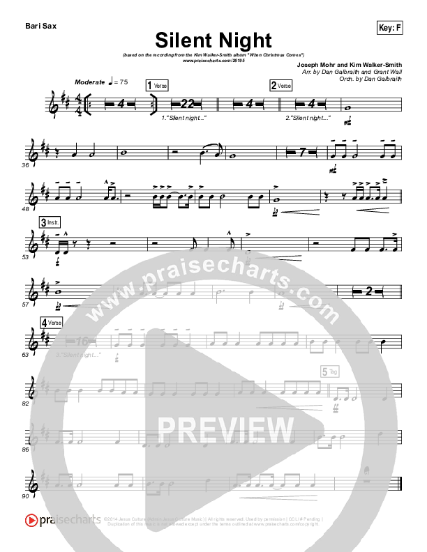 Silent Night Bari Sax (Kim Walker-Smith)