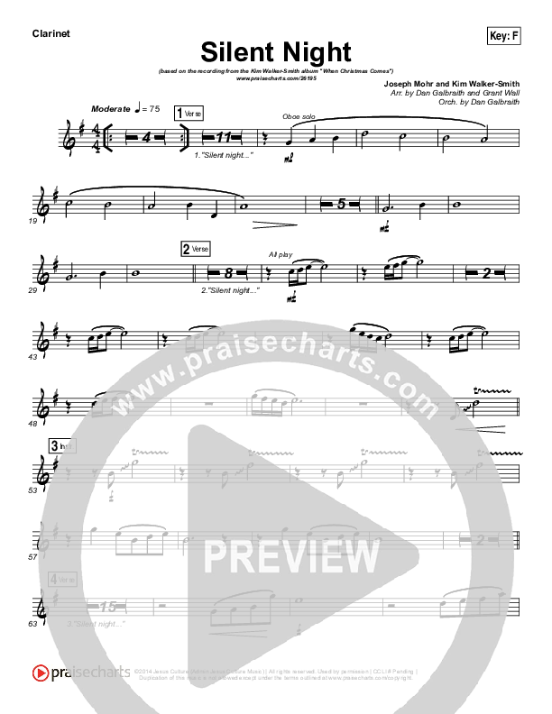 Silent Night Clarinet (Kim Walker-Smith)