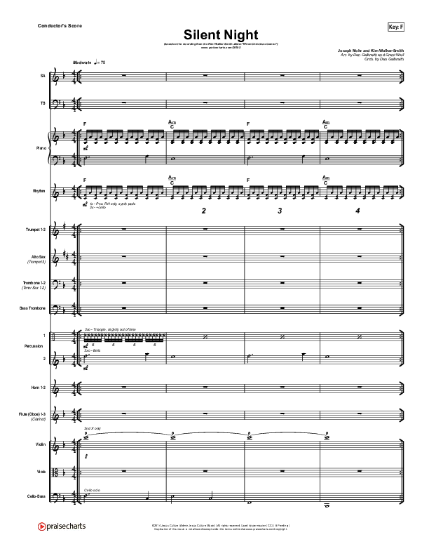 Silent Night Conductor's Score (Kim Walker-Smith)