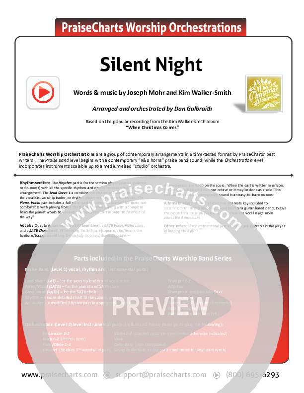 Silent Night Orchestration (Kim Walker-Smith)