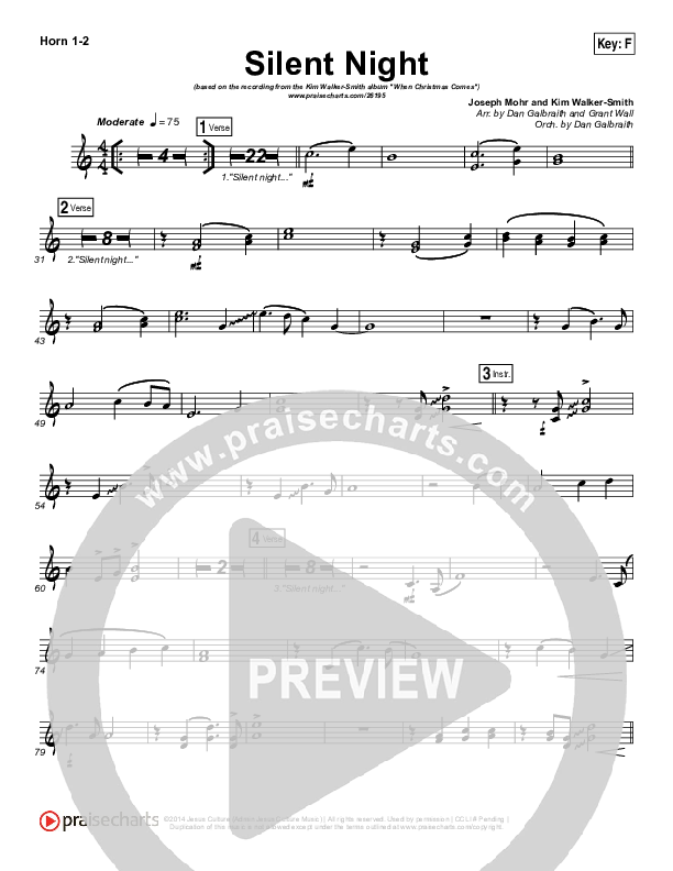 Silent Night French Horn 1/2 (Kim Walker-Smith)