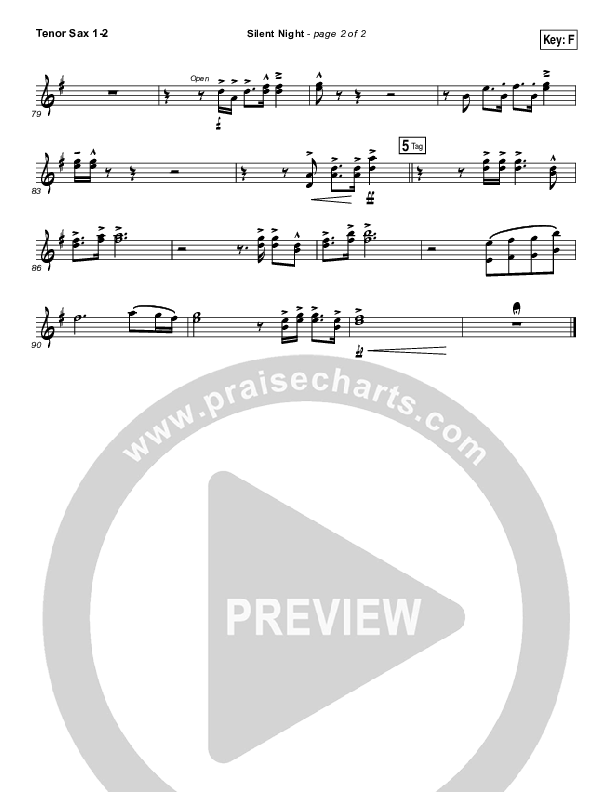 Silent Night Tenor Sax 1/2 (Kim Walker-Smith)