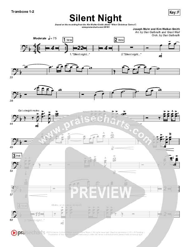 Silent Night Trombone 1/2 (Kim Walker-Smith)