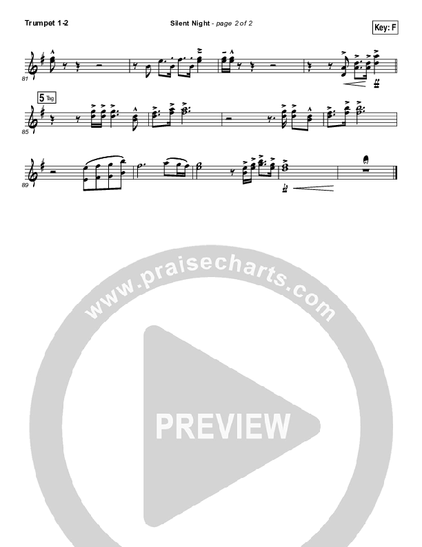 Silent Night Trumpet Sheet Music PDF (Kim WalkerSmith) PraiseCharts