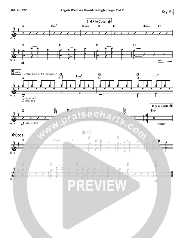 Angels We Have Heard On High Acoustic Guitar (Kim Walker-Smith)