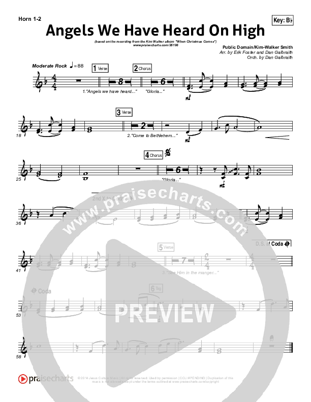 Angels We Have Heard On High French Horn 1/2 (Kim Walker-Smith)