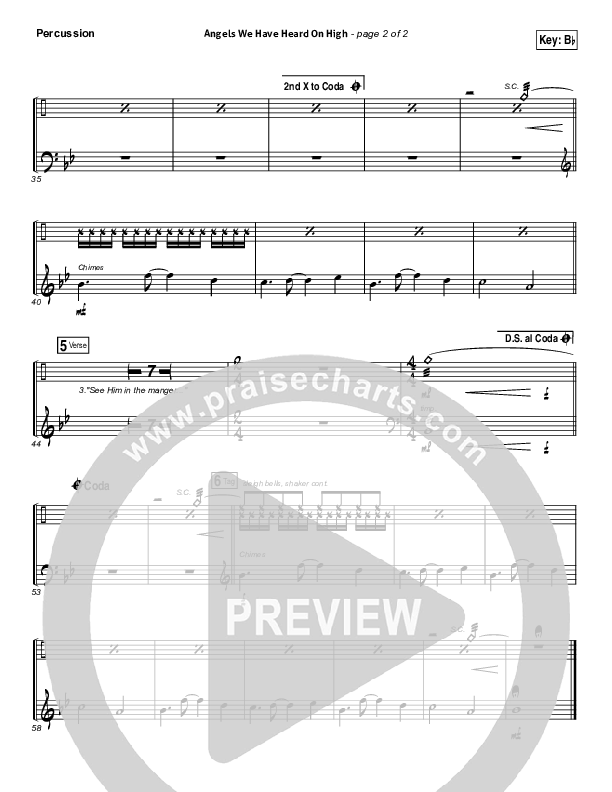 Angels We Have Heard On High Percussion (Kim Walker-Smith)