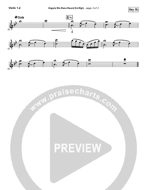 Angels We Have Heard On High Violin 1/2 (Kim Walker-Smith)