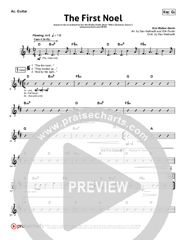 The First Noel Acoustic Guitar (Kim Walker-Smith)