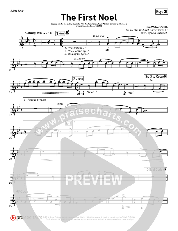 The First Noel Alto Sax (Kim Walker-Smith)