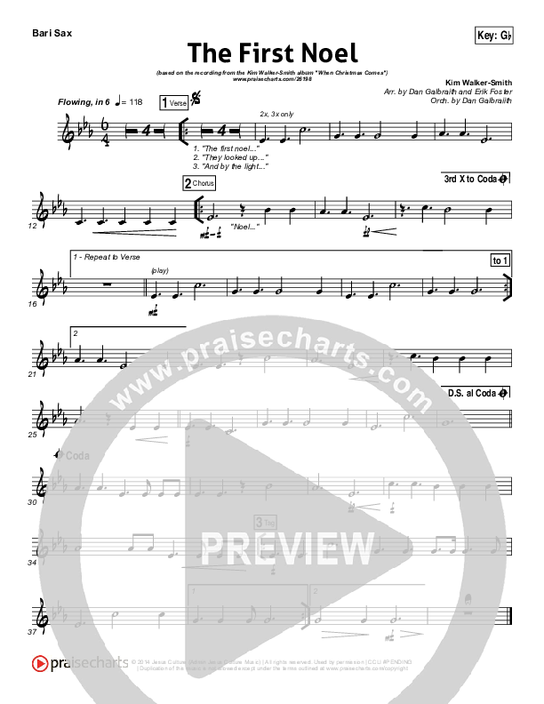 The First Noel Bari Sax (Kim Walker-Smith)