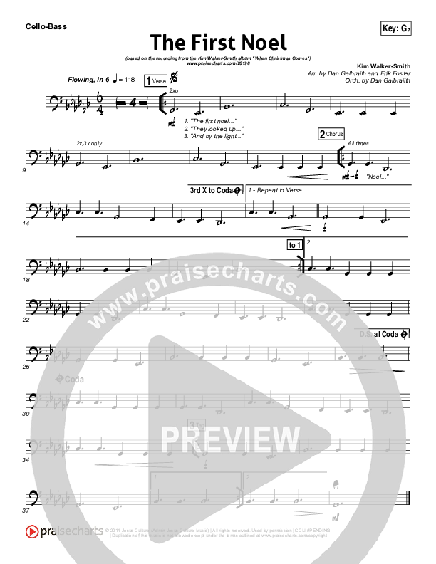 The First Noel Cello/Bass (Kim Walker-Smith)