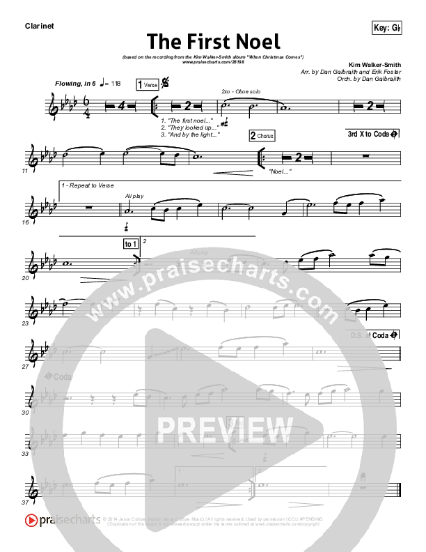 The First Noel Clarinet (Kim Walker-Smith)