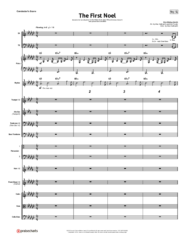 The First Noel Conductor's Score (Kim Walker-Smith)