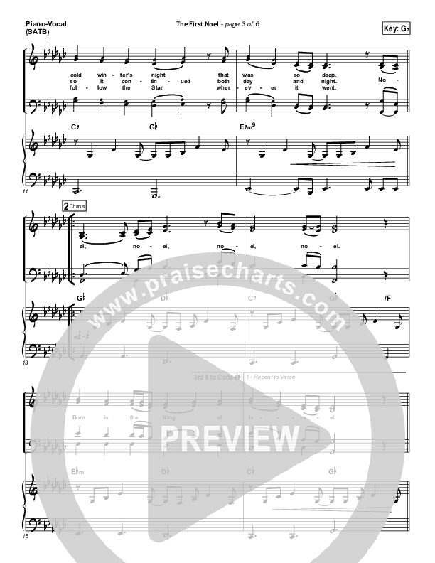 The First Noel Piano/Vocal (SATB) (Kim Walker-Smith)