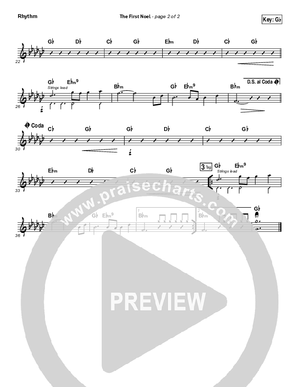 The First Noel Rhythm Chart (Kim Walker-Smith)