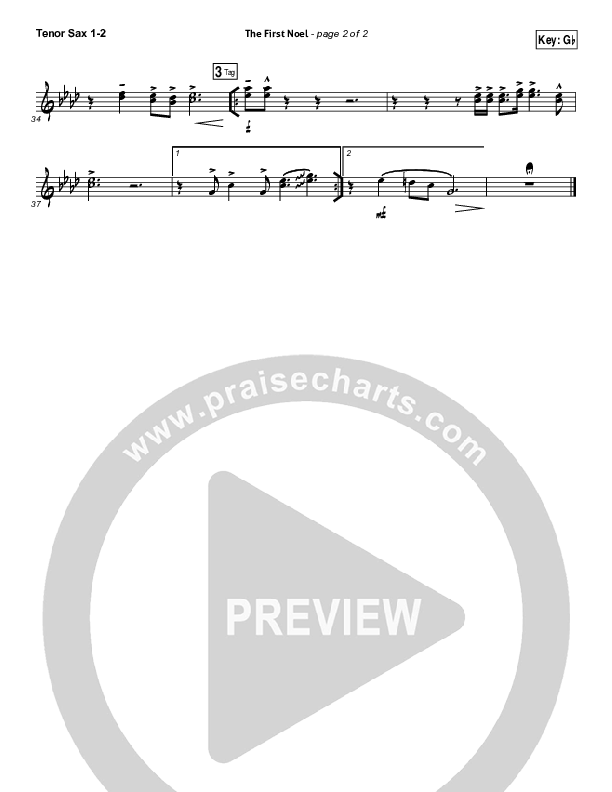 The First Noel Tenor Sax 1/2 (Kim Walker-Smith)