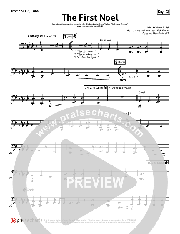 The First Noel Trombone 3/Tuba (Kim Walker-Smith)