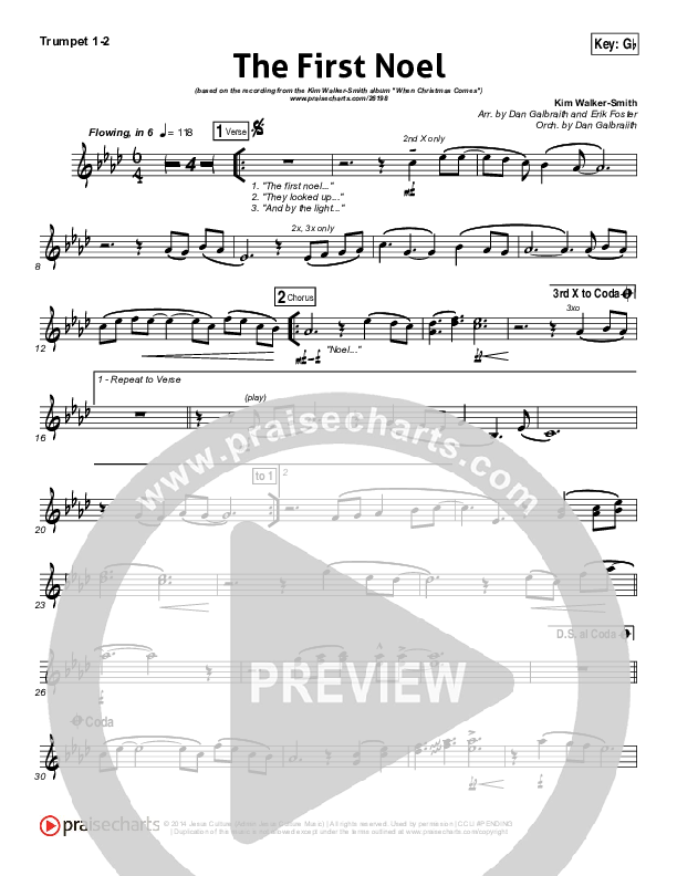 The First Noel Trumpet 1,2 (Kim Walker-Smith)