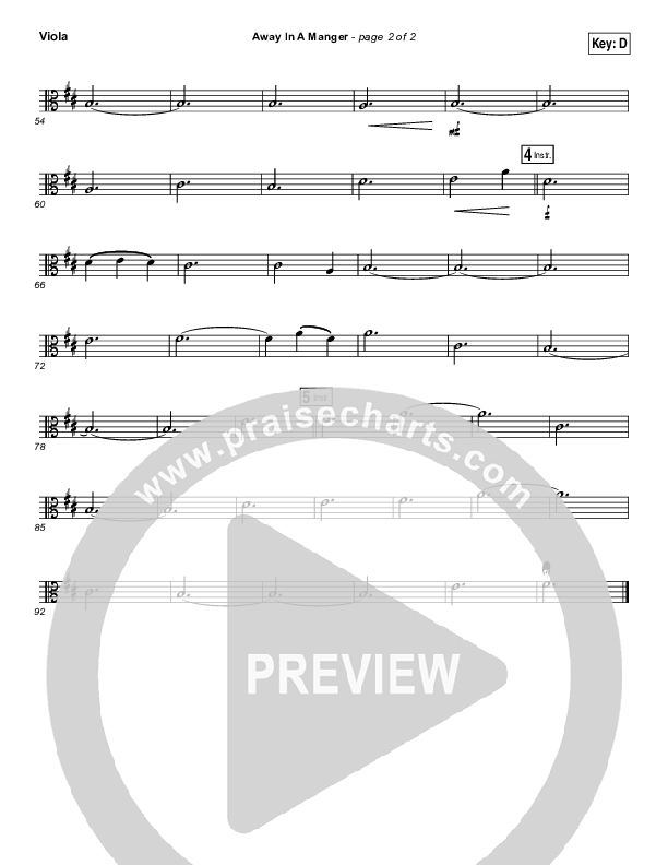 Away In A Manger Viola (Kim Walker-Smith)