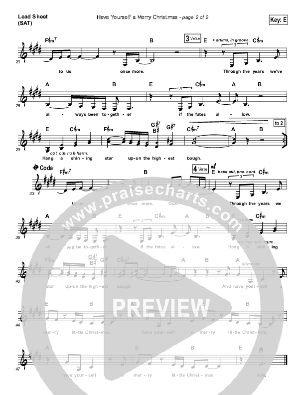 Have Yourself A Merry Little Christmas Lead (SAT) (Kim Walker-Smith)