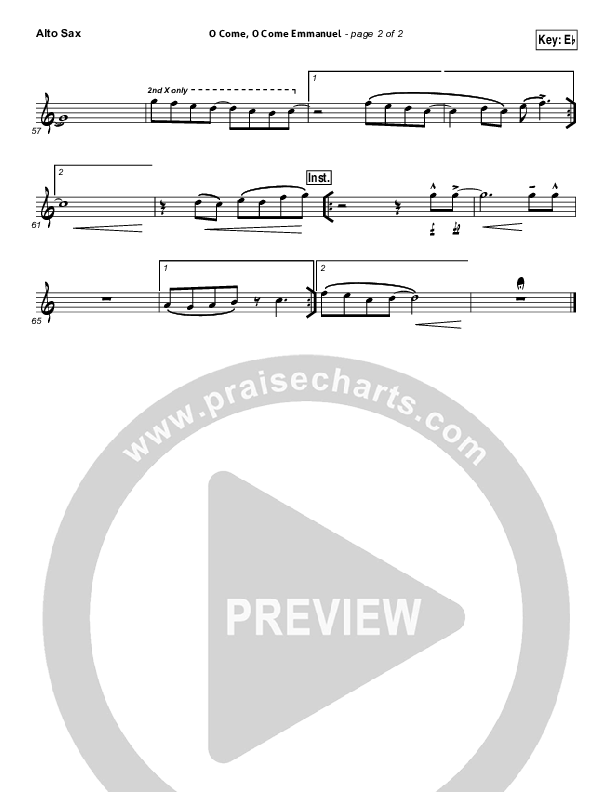 O Come O Come Emmanuel Alto Sax (Kim Walker-Smith)