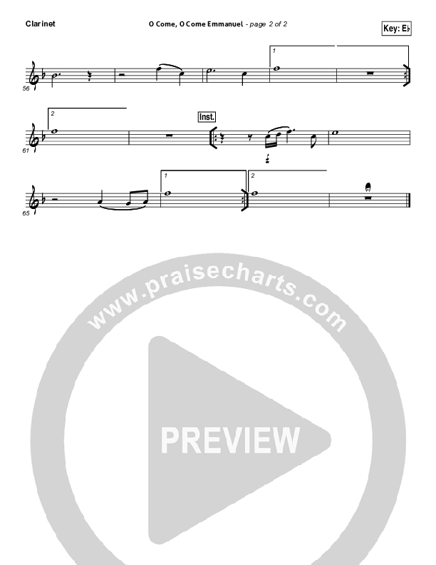 O Come O Come Emmanuel Clarinet (Kim Walker-Smith)