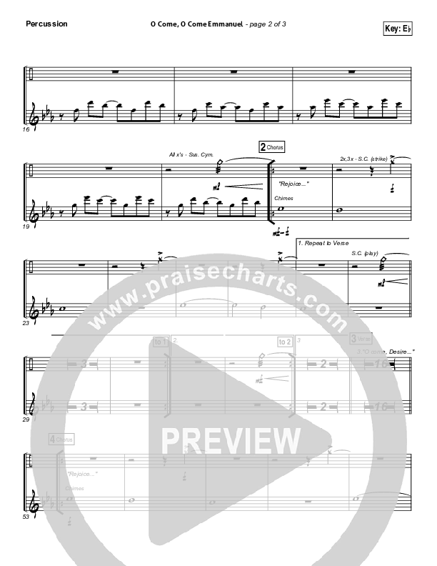 O Come O Come Emmanuel Percussion (Kim Walker-Smith)