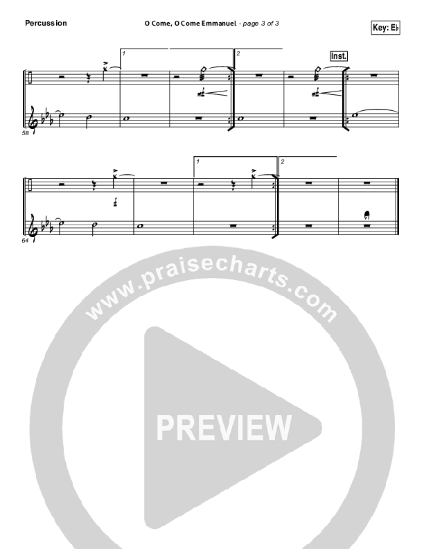 O Come O Come Emmanuel Percussion (Kim Walker-Smith)